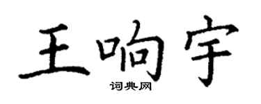 丁謙王響宇楷書個性簽名怎么寫