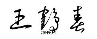 曾慶福王鶴春草書個性簽名怎么寫