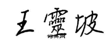 王正良王靈坡行書個性簽名怎么寫