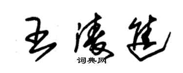 朱錫榮王凌進草書個性簽名怎么寫