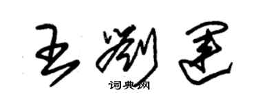 朱錫榮王劉運草書個性簽名怎么寫