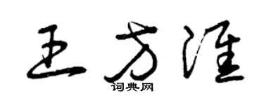 曾慶福王方淮草書個性簽名怎么寫