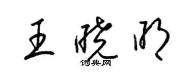 梁錦英王曉明草書個性簽名怎么寫