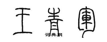 陳墨王青軍篆書個性簽名怎么寫