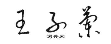 駱恆光王子蘭草書個性簽名怎么寫