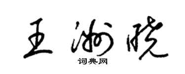 梁錦英王洲曉草書個性簽名怎么寫