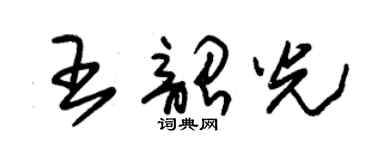 朱錫榮王韶光草書個性簽名怎么寫