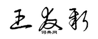 曾慶福王友新草書個性簽名怎么寫