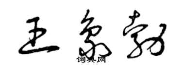 曾慶福王象勃草書個性簽名怎么寫