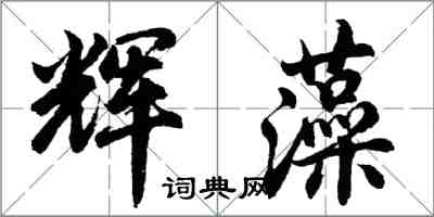 胡問遂輝藻行書怎么寫