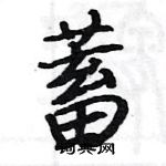 駱恆光寫的硬筆楷書蓄