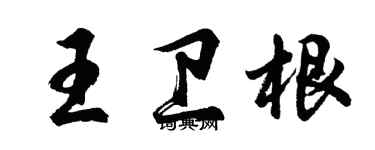 胡問遂王衛根行書個性簽名怎么寫