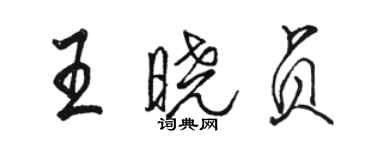 駱恆光王曉貞行書個性簽名怎么寫