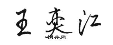 駱恆光王奕江行書個性簽名怎么寫