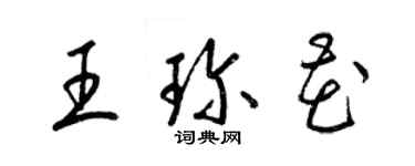梁錦英王珍花草書個性簽名怎么寫