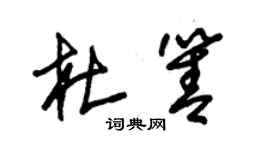 朱錫榮杜箐草書個性簽名怎么寫