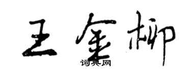 曾慶福王金柳行書個性簽名怎么寫