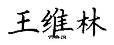 丁謙王維林楷書個性簽名怎么寫