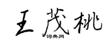 王正良王茂桃行書個性簽名怎么寫