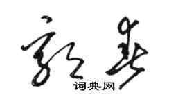 駱恆光郭春草書個性簽名怎么寫