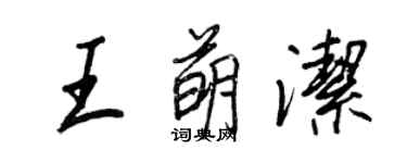 王正良王萌潔行書個性簽名怎么寫