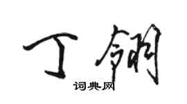 駱恆光丁翎行書個性簽名怎么寫