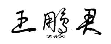 曾慶福王鵬君草書個性簽名怎么寫