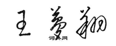 駱恆光王夢翔草書個性簽名怎么寫