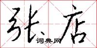 張店怎么寫好看