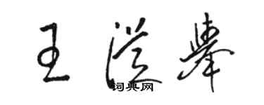 駱恆光王從舉草書個性簽名怎么寫