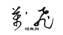 駱恆光萬飛草書個性簽名怎么寫