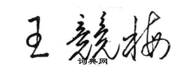 駱恆光王競梅草書個性簽名怎么寫