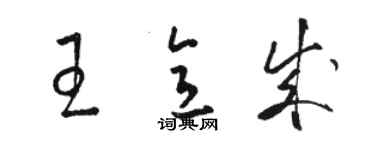 駱恆光王意成草書個性簽名怎么寫