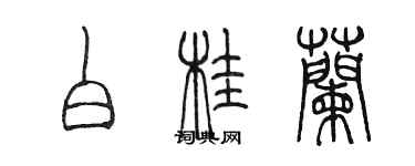 陳墨白桂蘭篆書個性簽名怎么寫