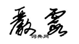 朱錫榮嚴霞草書個性簽名怎么寫