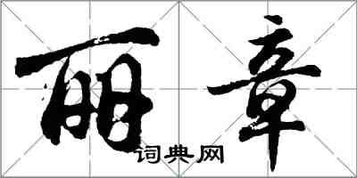 胡問遂麗章行書怎么寫