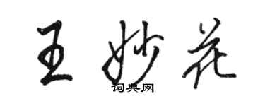 駱恆光王妙花行書個性簽名怎么寫