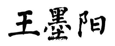 翁闓運王墨陽楷書個性簽名怎么寫