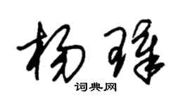 朱錫榮楊璋草書個性簽名怎么寫