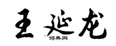 胡問遂王延龍行書個性簽名怎么寫
