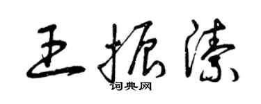 曾慶福王振潔草書個性簽名怎么寫