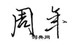 駱恆光周年行書個性簽名怎么寫