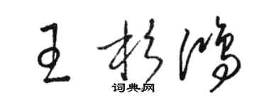 駱恆光王杉鴻草書個性簽名怎么寫