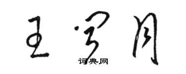 駱恆光王聞月草書個性簽名怎么寫