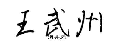 王正良王武州行書個性簽名怎么寫