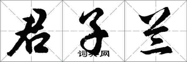 胡問遂君子蘭行書怎么寫