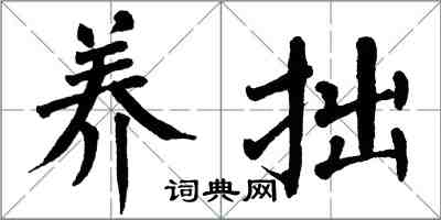 翁闓運養拙楷書怎么寫