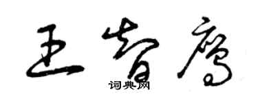 曾慶福王智鷹草書個性簽名怎么寫