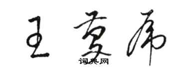 駱恆光王慶虎草書個性簽名怎么寫