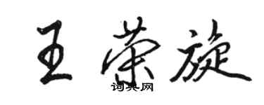 駱恆光王榮旋行書個性簽名怎么寫